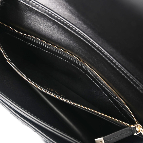 Christian Dior Top Handle Bag Lambskin Shoulder Bag Black - Picture 7 of 8